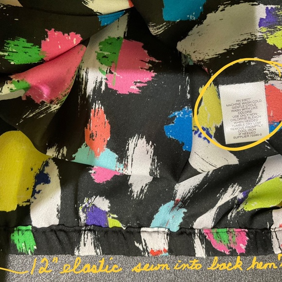 Liz Claiborne Women’s Size Medium Sheer Long Sleeve Loose Crossover Multi Color - Picture 7 of 9